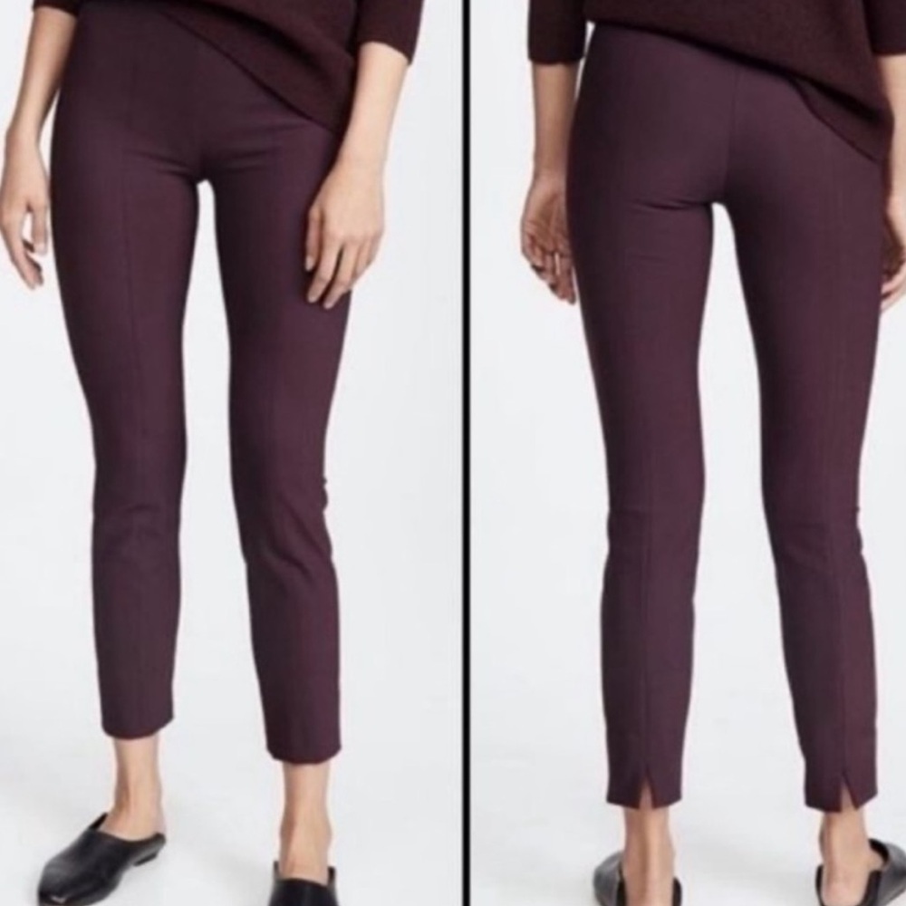 Vince Stitch Front Seam Ponte Legging Dahlia Career workwear pants Wine Size XS